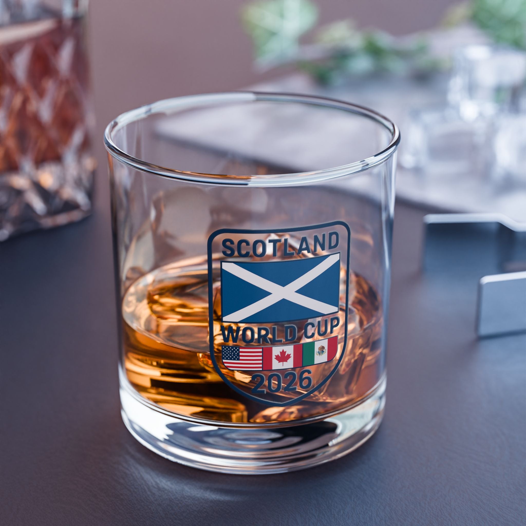 Scotland 2026 World Cup Rocks Glass – 10oz Whisky/Whisky Tumbler